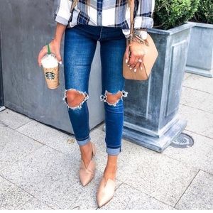 Free people busted knee jeans